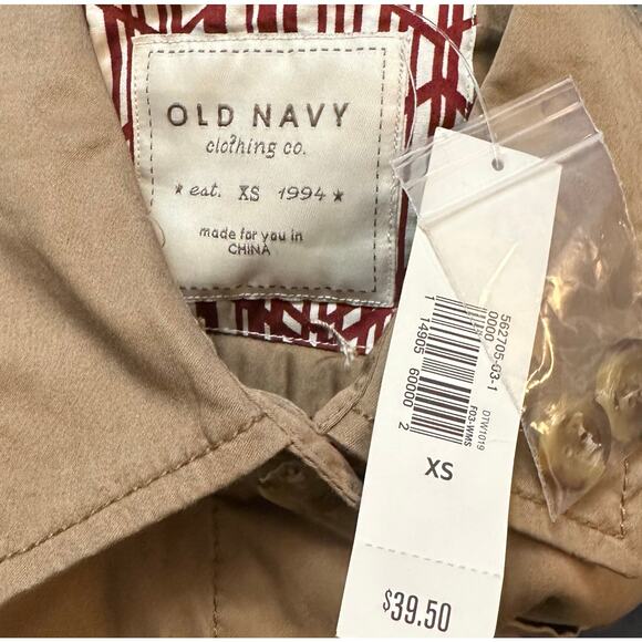 NWT Set of 2 Vintage Y2K Old Navy Cargo Jacket Tan & Brown Size XS - Picture 13 of 14